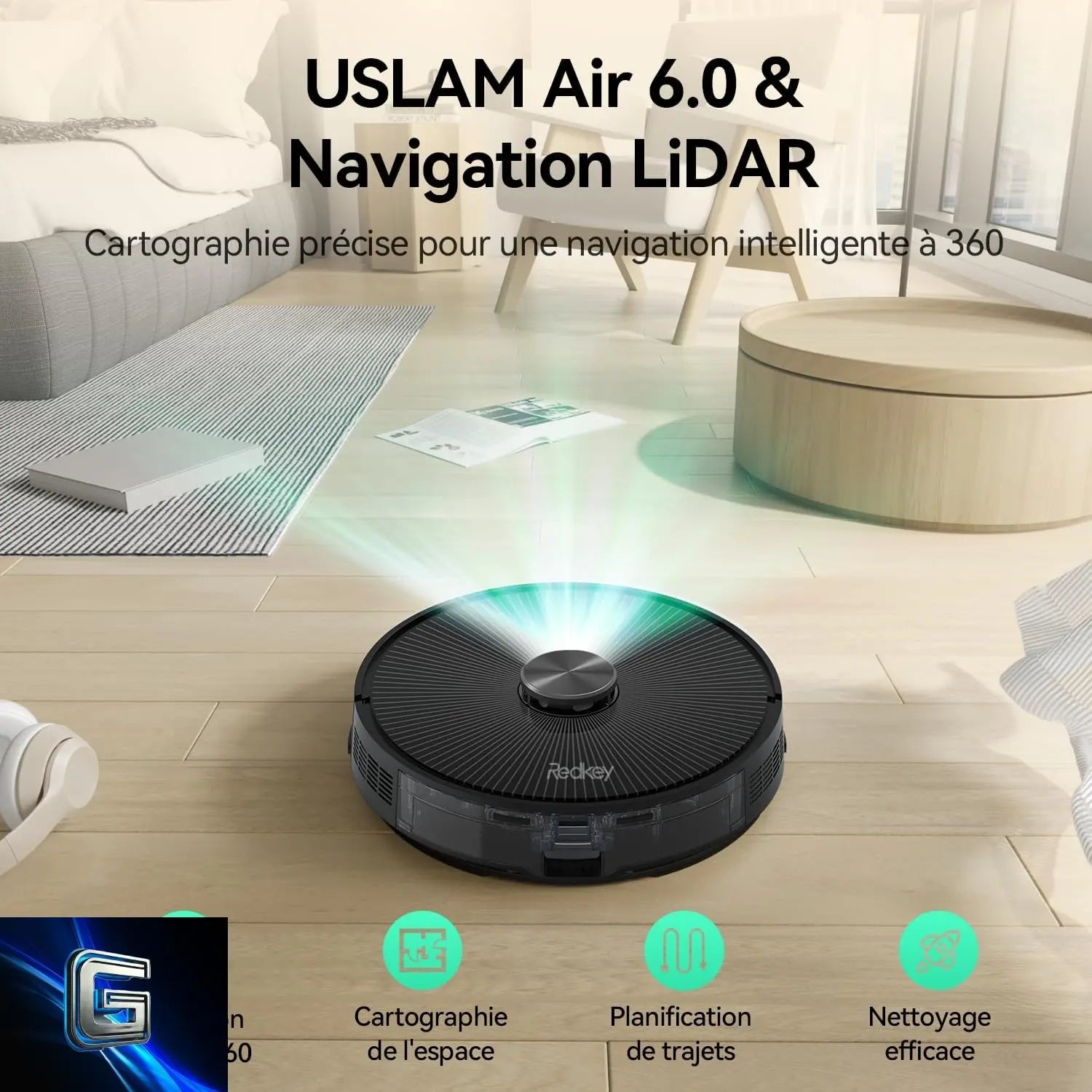 Redkey R10 Aspirateur Robot avec Station de Vidange gadjeteck