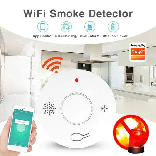 Détecteur de fumée Tuya WiFi Zigbee