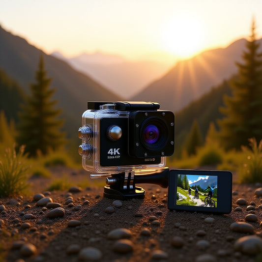 Caméra d'action 4K étanche Null - Enregistrement vidéo 4K/30FPS, WiFi, 2.0", 170° DGS, Zoom 4X, étanche pour sports en extérieur
