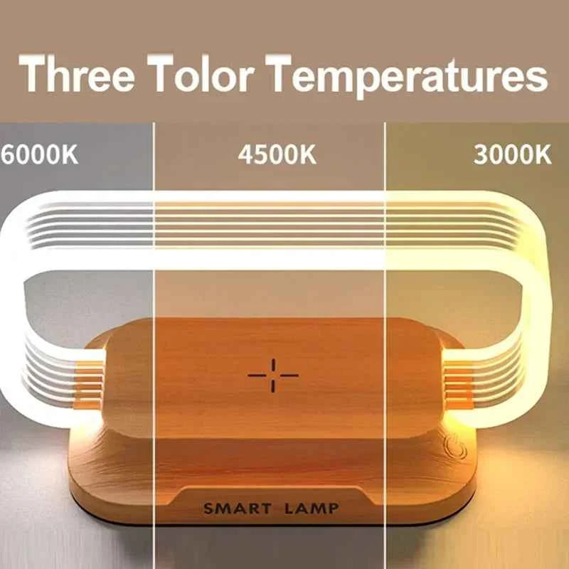 Veilleuse chargeur sans fil Table lampe de bureau dock de charge rapide pour iPhone Samsung Xiaomi