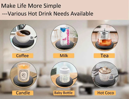 Mug chauffant électrique - Réchauffeur de tasse USB pour café, thé, et eau avec plateau thermostatique intelligent pour bureau et maison