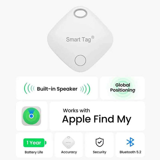 Balise GPS Bluetooth iPhone - Dispositif de rappel anti-perte compatible avec Apple Find My et tag de remplacement MFI