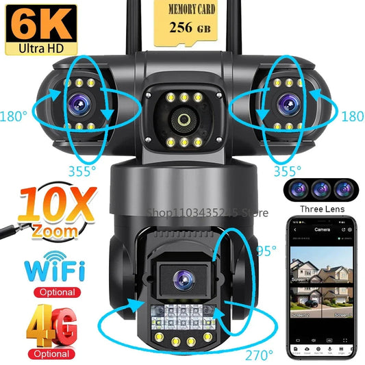 Camera de surveillance 360°, WIFI, 4G