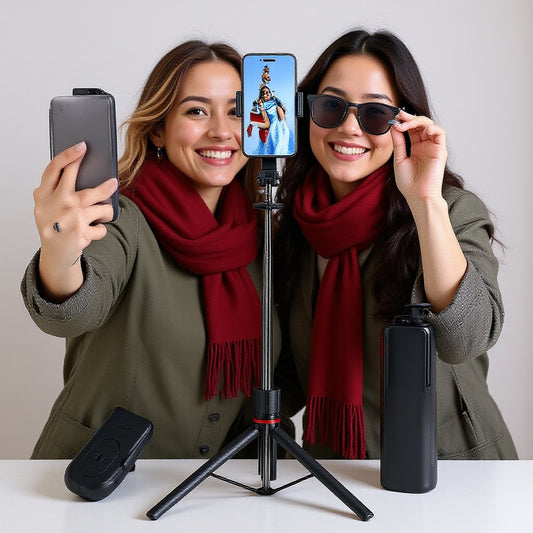 Bâton de selfie extensible avec trépied portable, télécommande Bluetooth pour iOS et Android