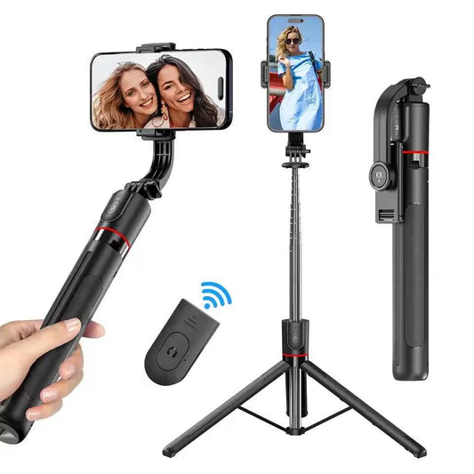 Bâton de selfie extensible avec trépied portable, télécommande Bluetooth pour iOS et Android