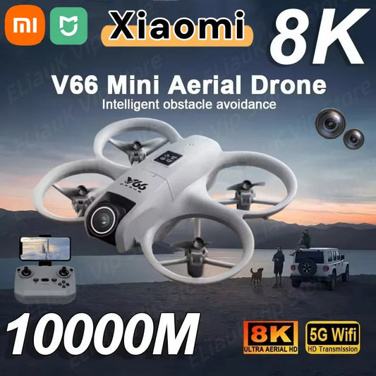 Mini drone aérien Xiaomi V66 8K professionnel grand angle HD double caméra 10000M
