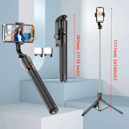 Bâton de selfie extensible avec trépied portable, télécommande Bluetooth pour iOS et Android