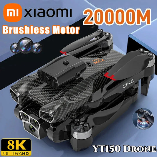 Drone 8K HD Xiaomi YT150 trois caméras moteurs Brushless 5G WiFi FPV flux optique