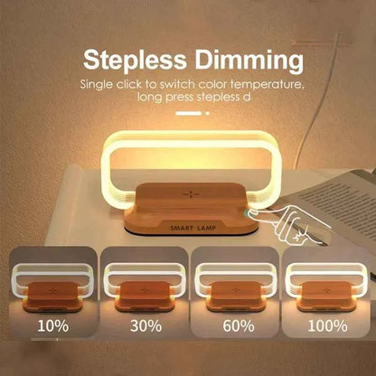 Veilleuse chargeur sans fil Table lampe de bureau dock de charge rapide pour iPhone Samsung Xiaomi
