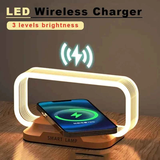 Veilleuse chargeur sans fil Table lampe de bureau dock de charge rapide pour iPhone Samsung Xiaomi