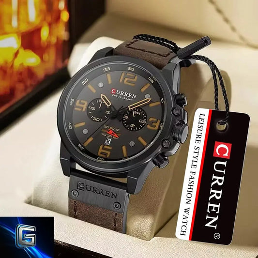 Watch For Men Top Brand Luxury CURREN Fashion Leather Quartz Men Watches Date Business Sport Male Wristwatch Clock Montre Homme gadjeteck