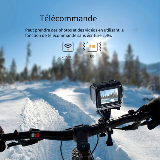 Caméra d'action 4K étanche Null - Enregistrement vidéo 4K/30FPS, WiFi, 2.0", 170° DGS, Zoom 4X, étanche pour sports en extérieur